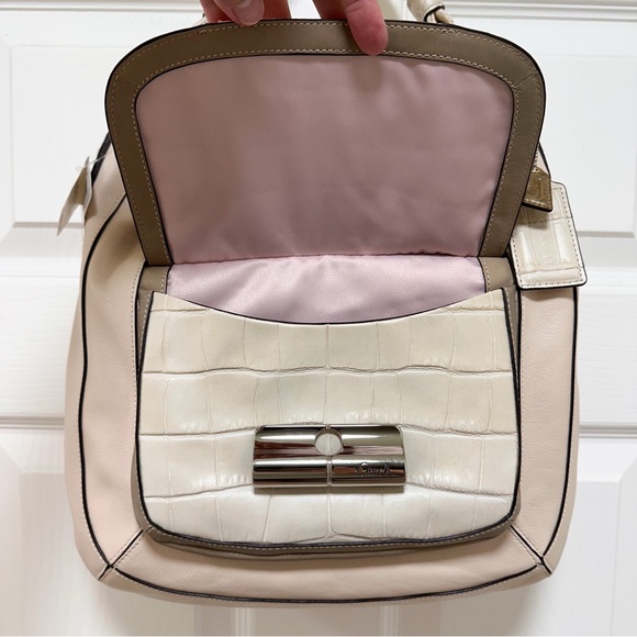 Coach Kristin Spectator Hobo Multi Color Multi Leather Texture Shoulder Bag NWT - Picture 12 of 15